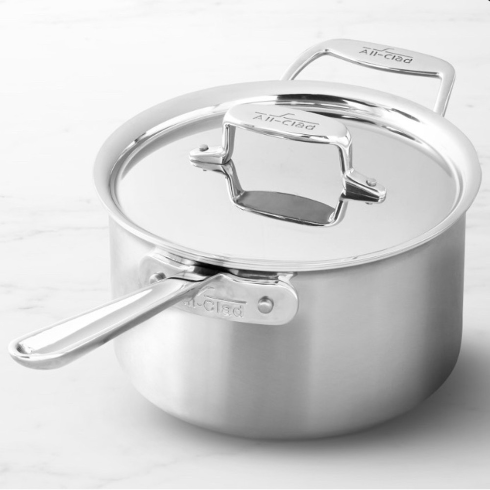 All-Clad 4 quarts Stainless Steel Saucepan with Lid